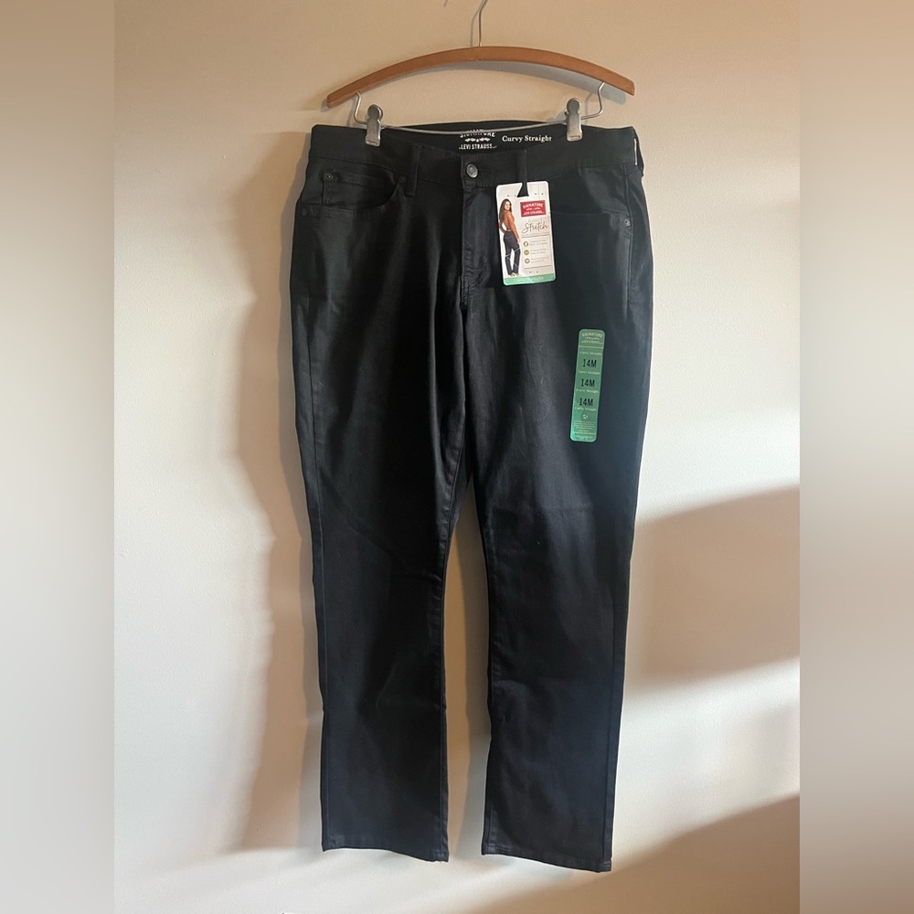 Levi Strauss black pants size 14M NWT